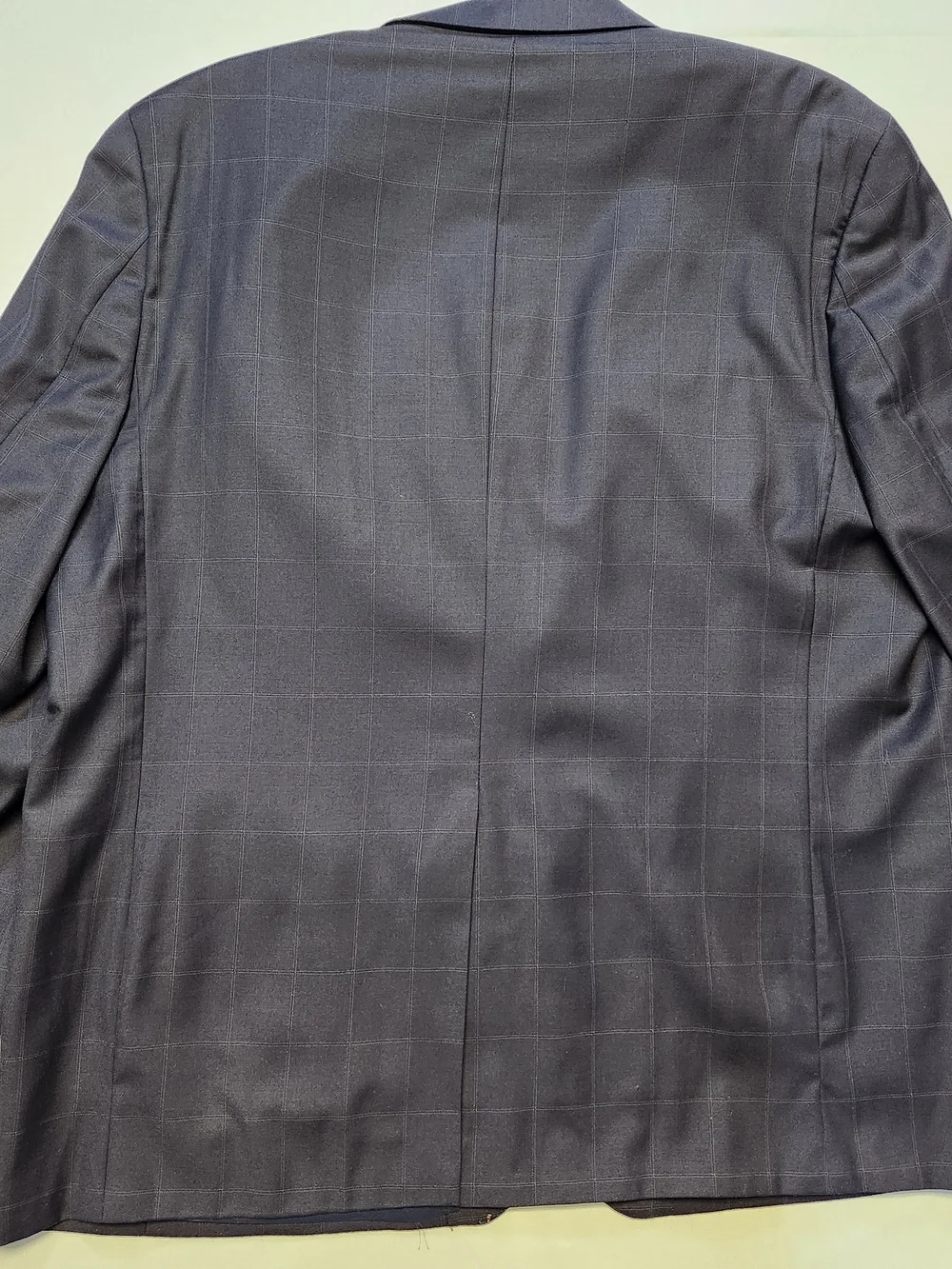 Ralph Lauren 100% Wool RRL Windowpane Blazer Sport Coat Men 50L Navy Blue EUC